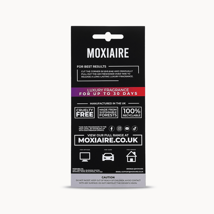 moxiaire moxi signature premium hanging air freshener - turbo scents luxury fragrance