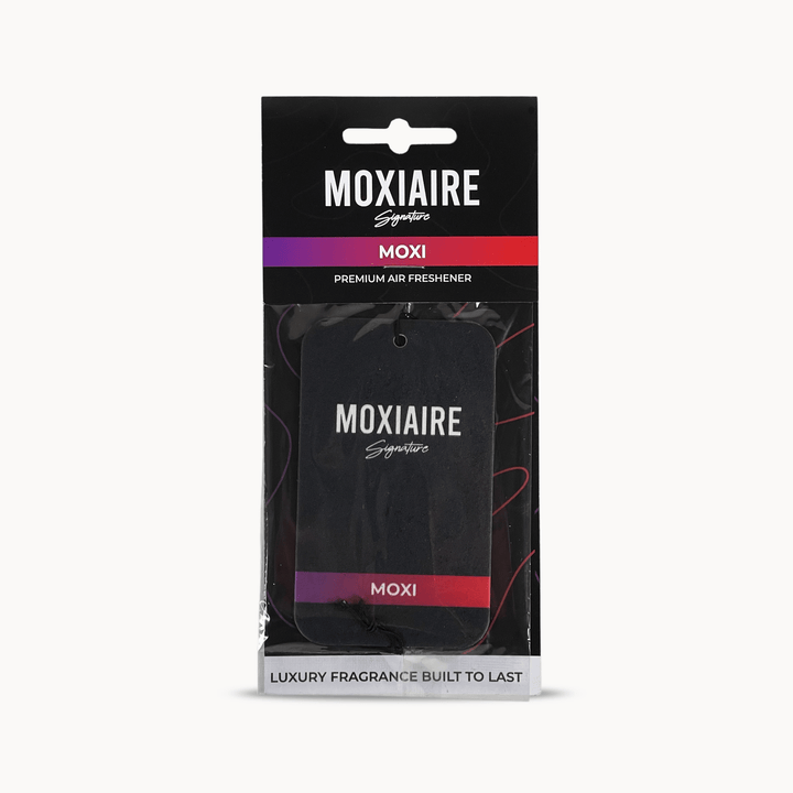 MOXIAIRE AIR FRESHENER HANGING AIR FRESHENER IN PACKAGING SIGNATURE MOXI