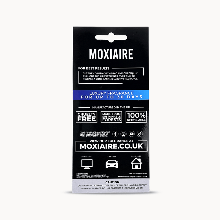 moxiaire new car premium hanging air freshener - turbo scents luxury fragrance new car scent