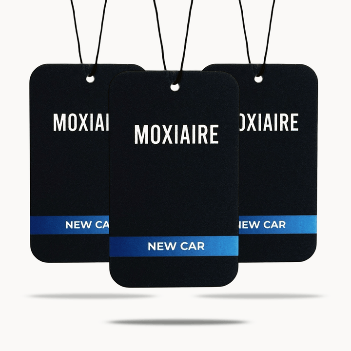 moxiaire new car premium hanging air freshener - turbo scents luxury fragrance new car scent