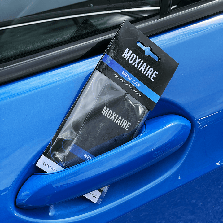 moxiaire new car premium hanging air freshener - turbo scents luxury fragrance new car scent